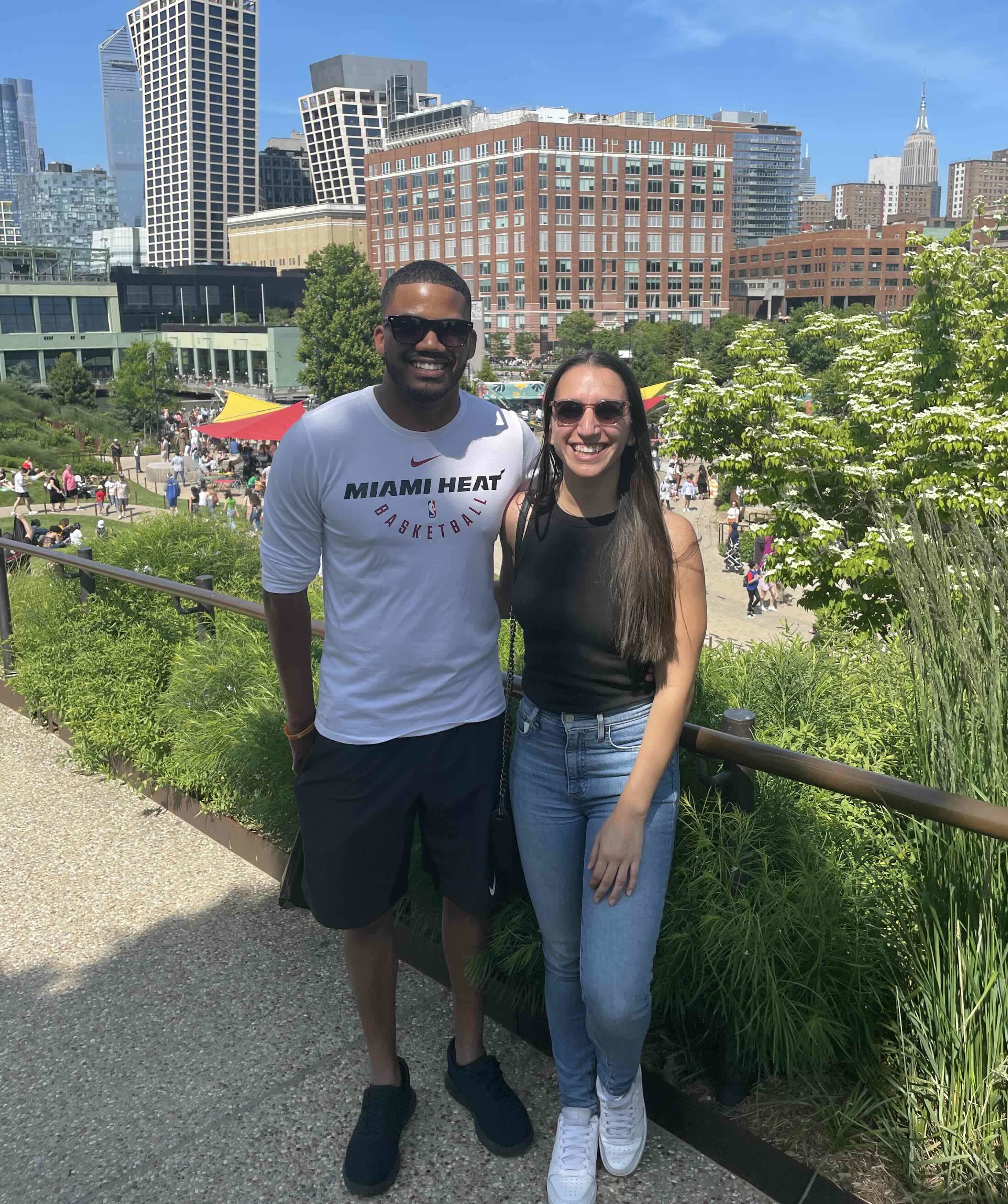 Laura and Donnie walking the High Line
